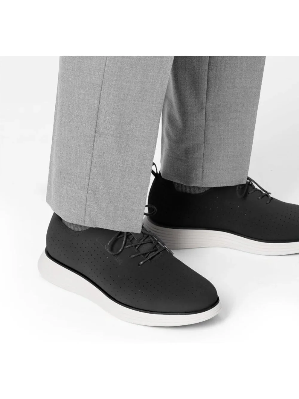 Bruno Marc Men's Black Grey Polyurethane Classic Casual Vibrant Fashion Sneaker